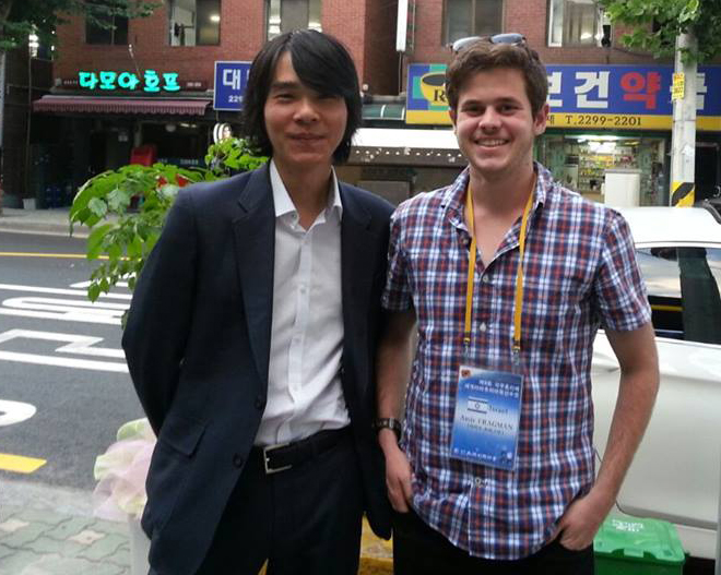 Amir Fragman 4d with Lee Sedol 9p at the Korean Prime Minister's Cup 2014 in Seoul